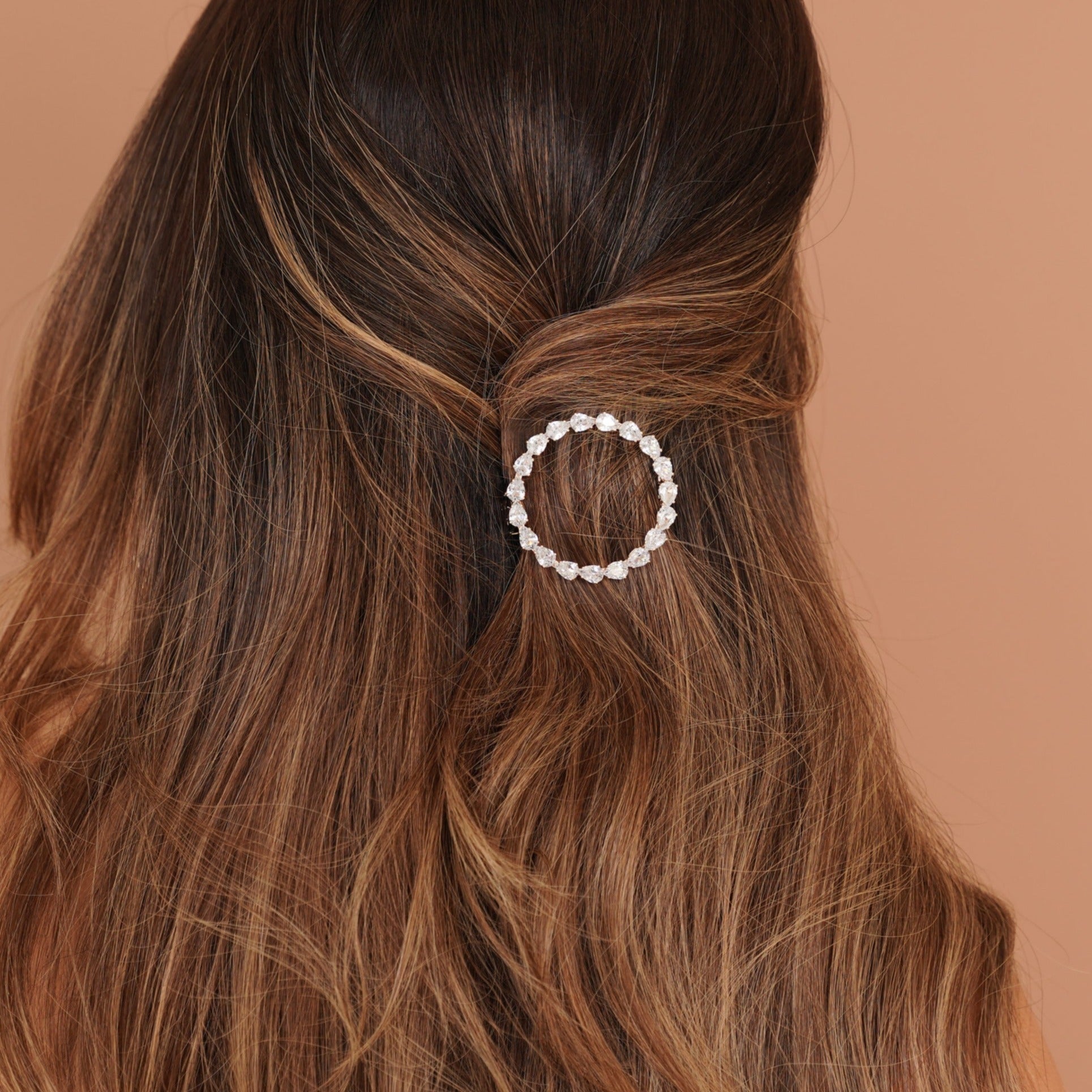 Tear Drop Sphere Barrette