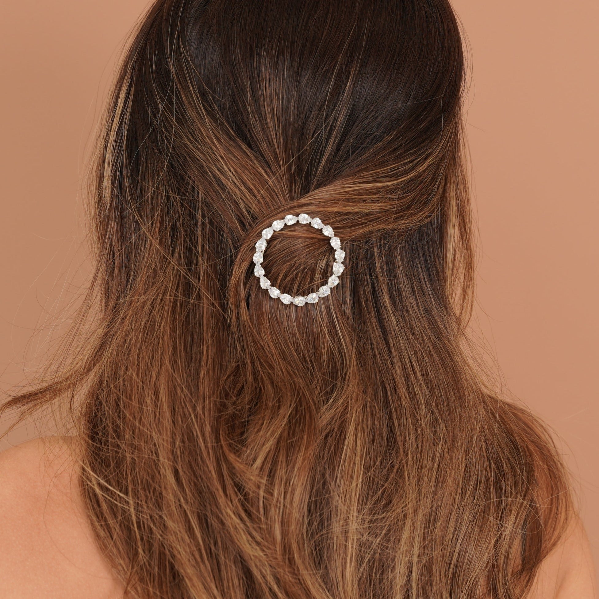 Tear Drop Sphere Barrette