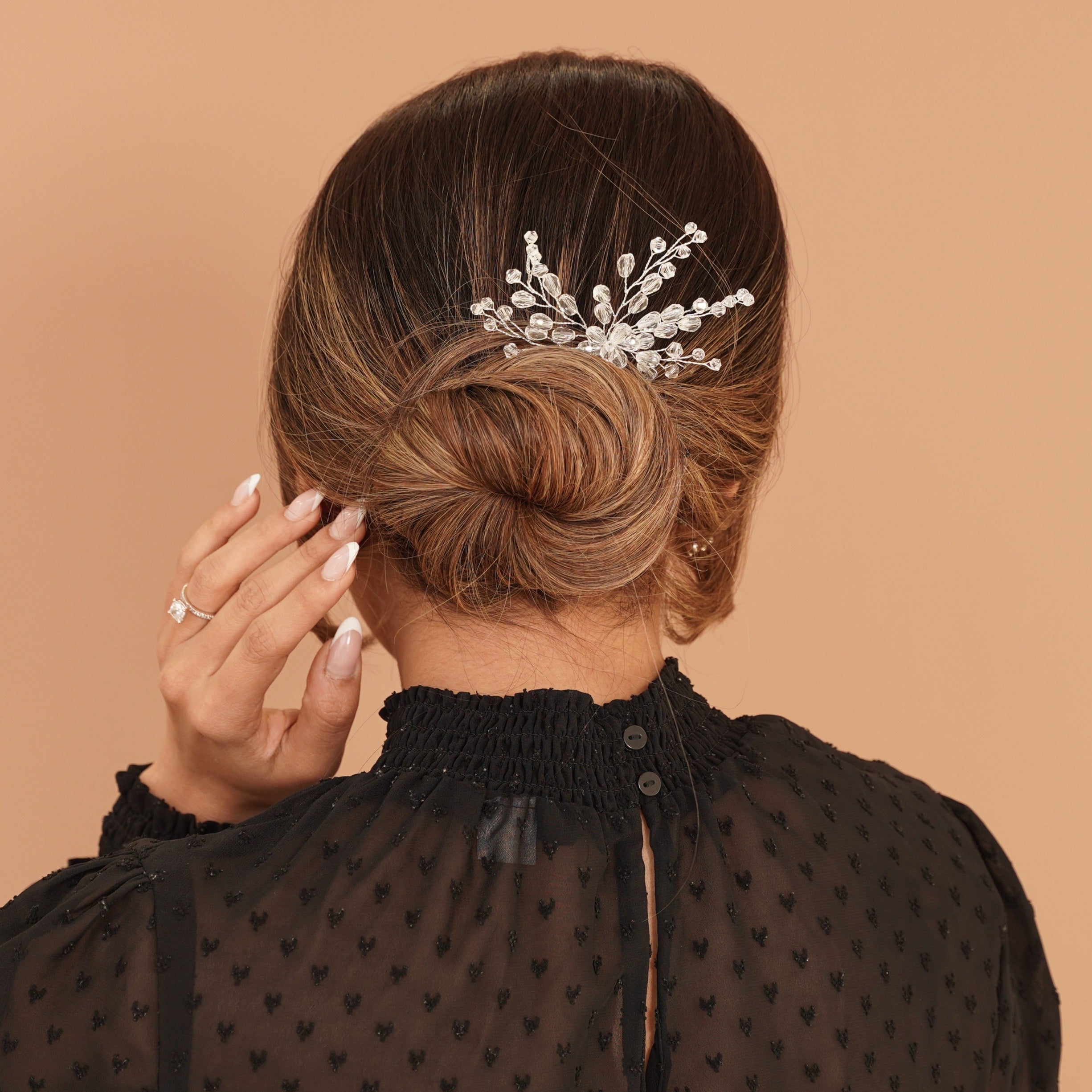 Glass Pearl Studded Hair Pin