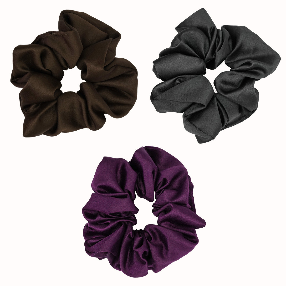 Medium Sized Satin Scrunchies ( Set of 3 )