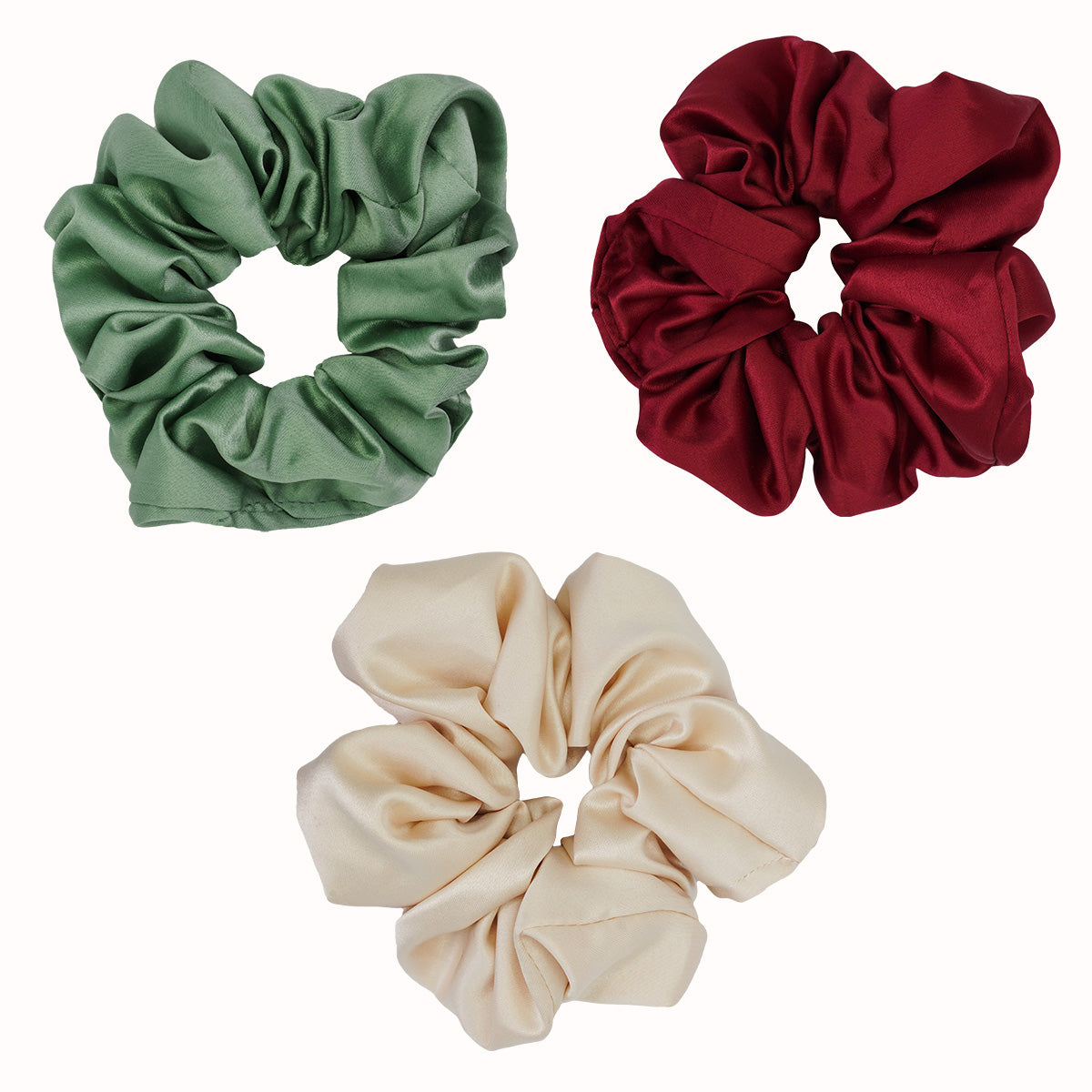 Medium Sized Satin Scrunchies ( Set of 3 )