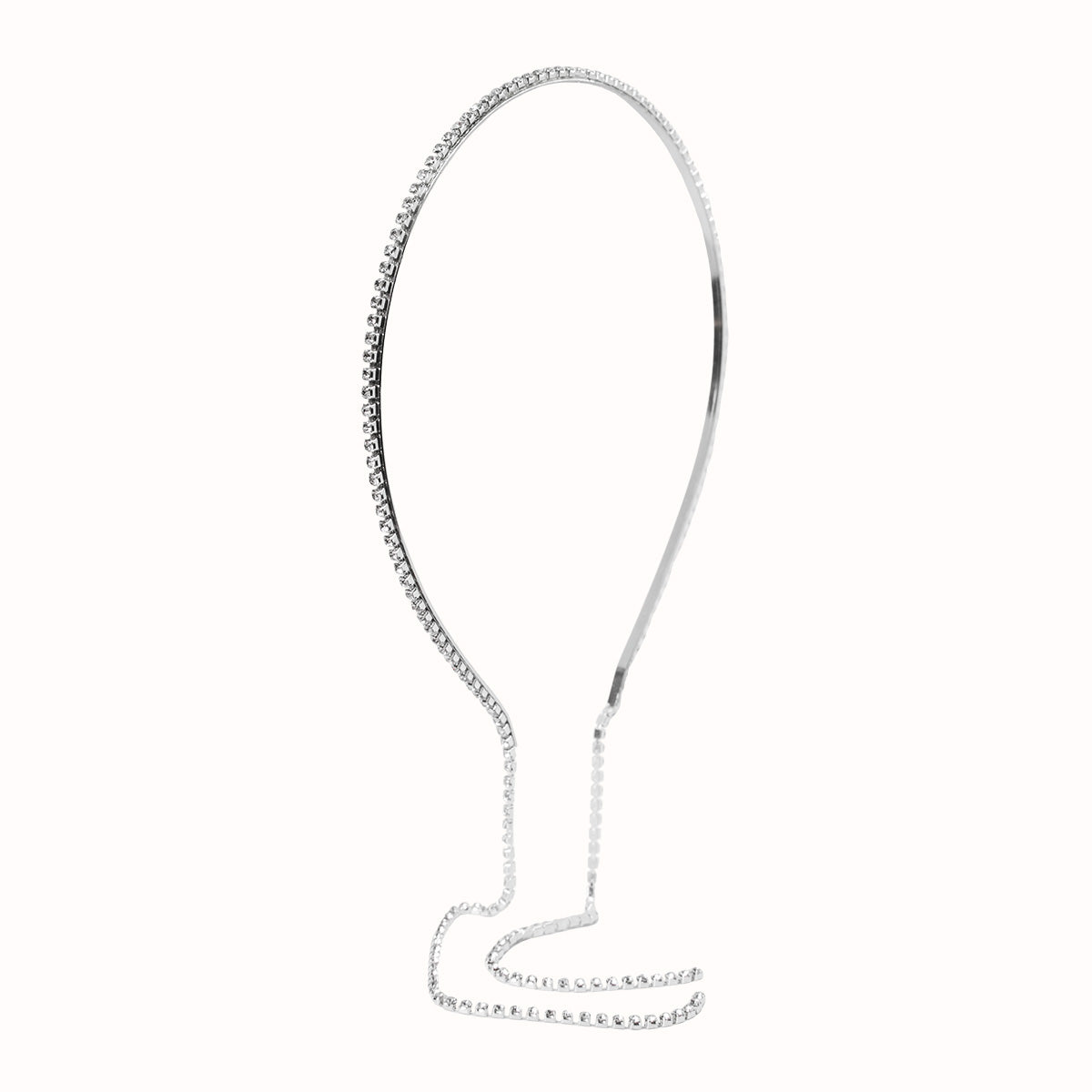 Isabella Crystal Chain Headband (Slim)