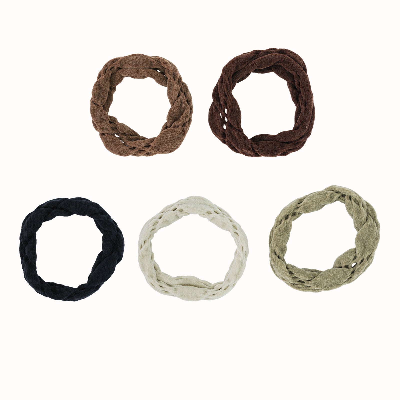 Soft Cotton Hair Ties( Set of 5)