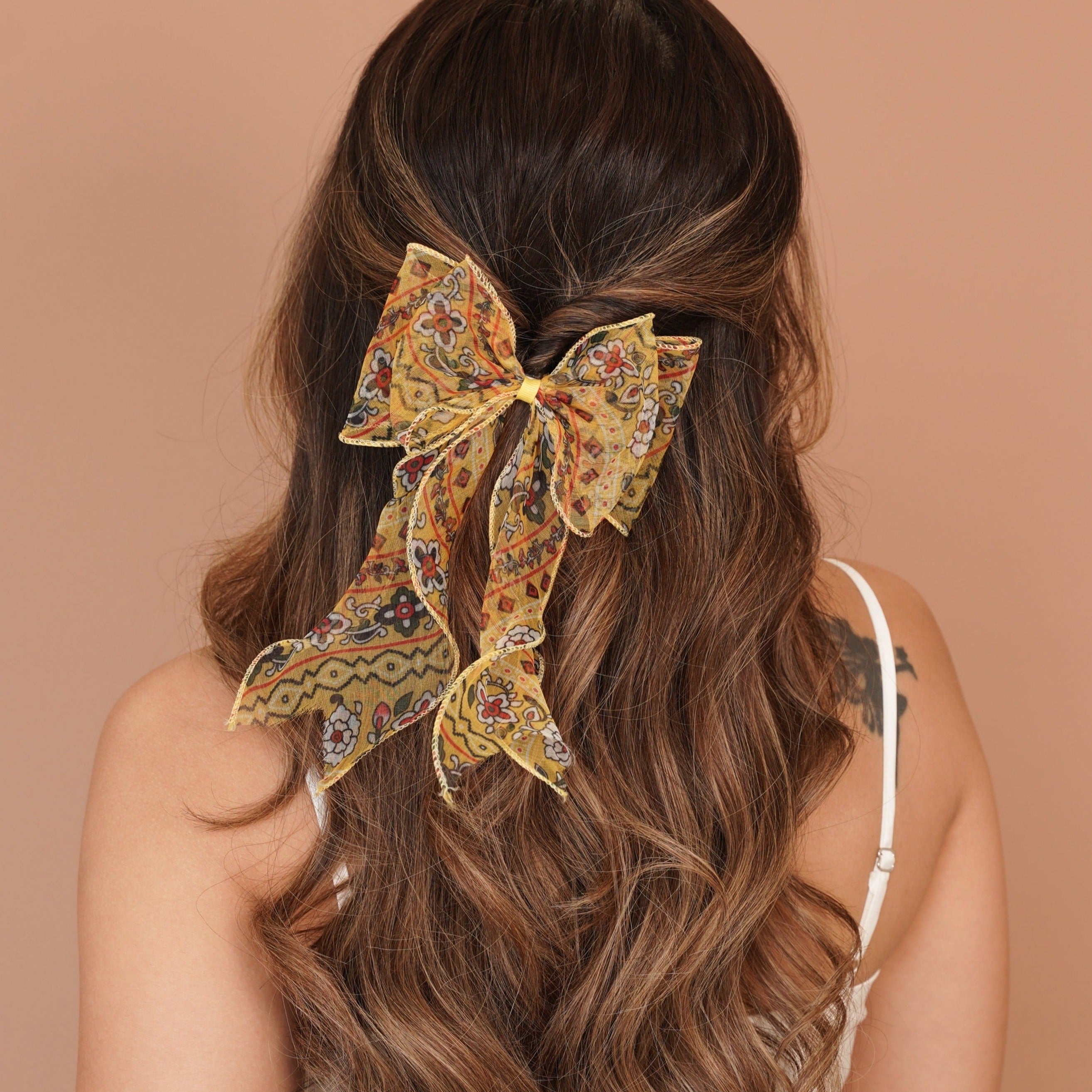 Organza Floral Hair Bow