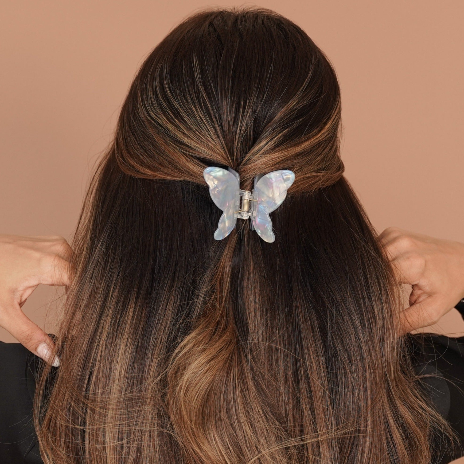 Marble Butterfly Claw Clip