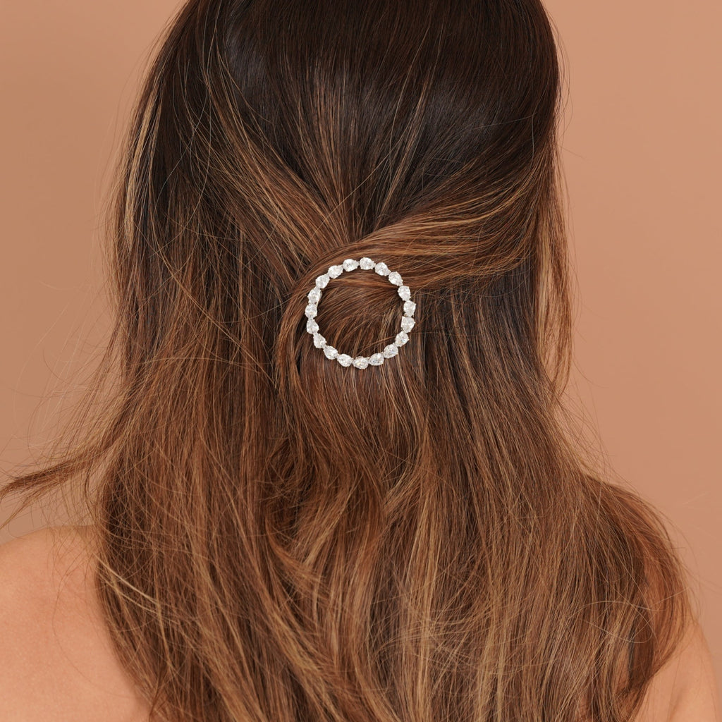 Tear Drop Sphere Barrette