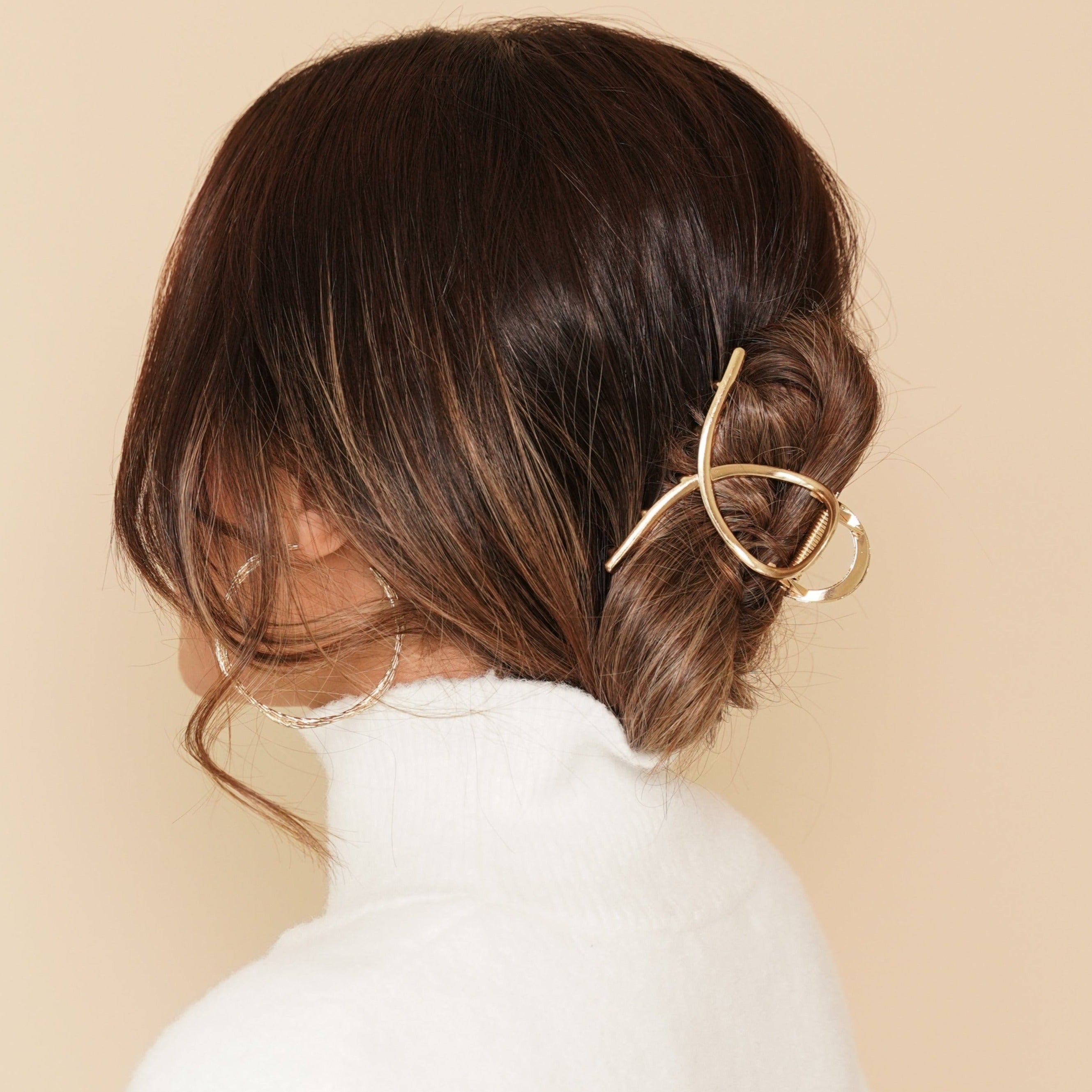 Ariana Metallic Loop Claw Clip