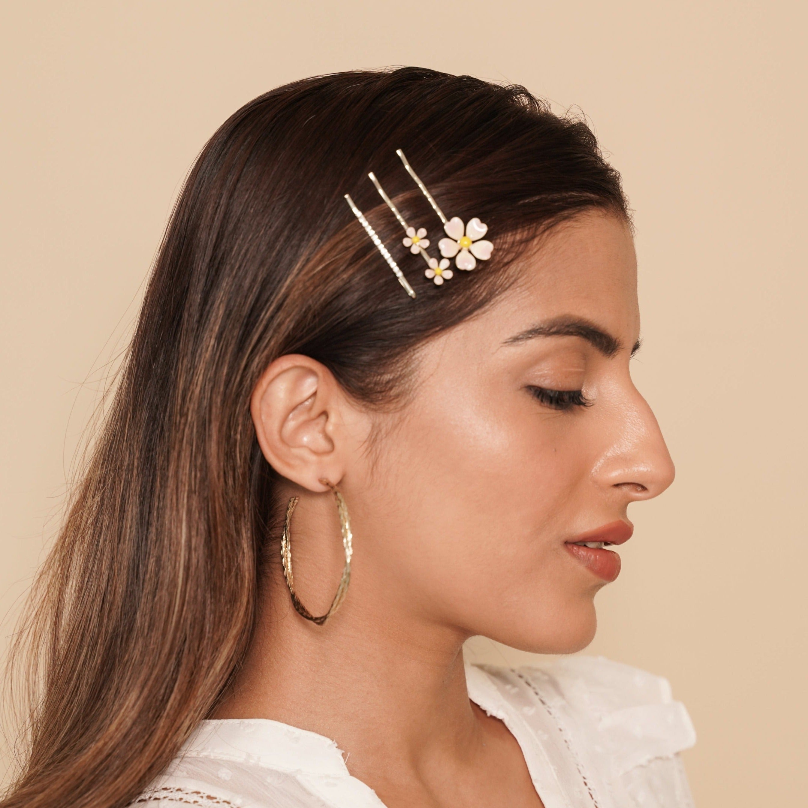 Bella Crimson Hair Pin (Set of 3)