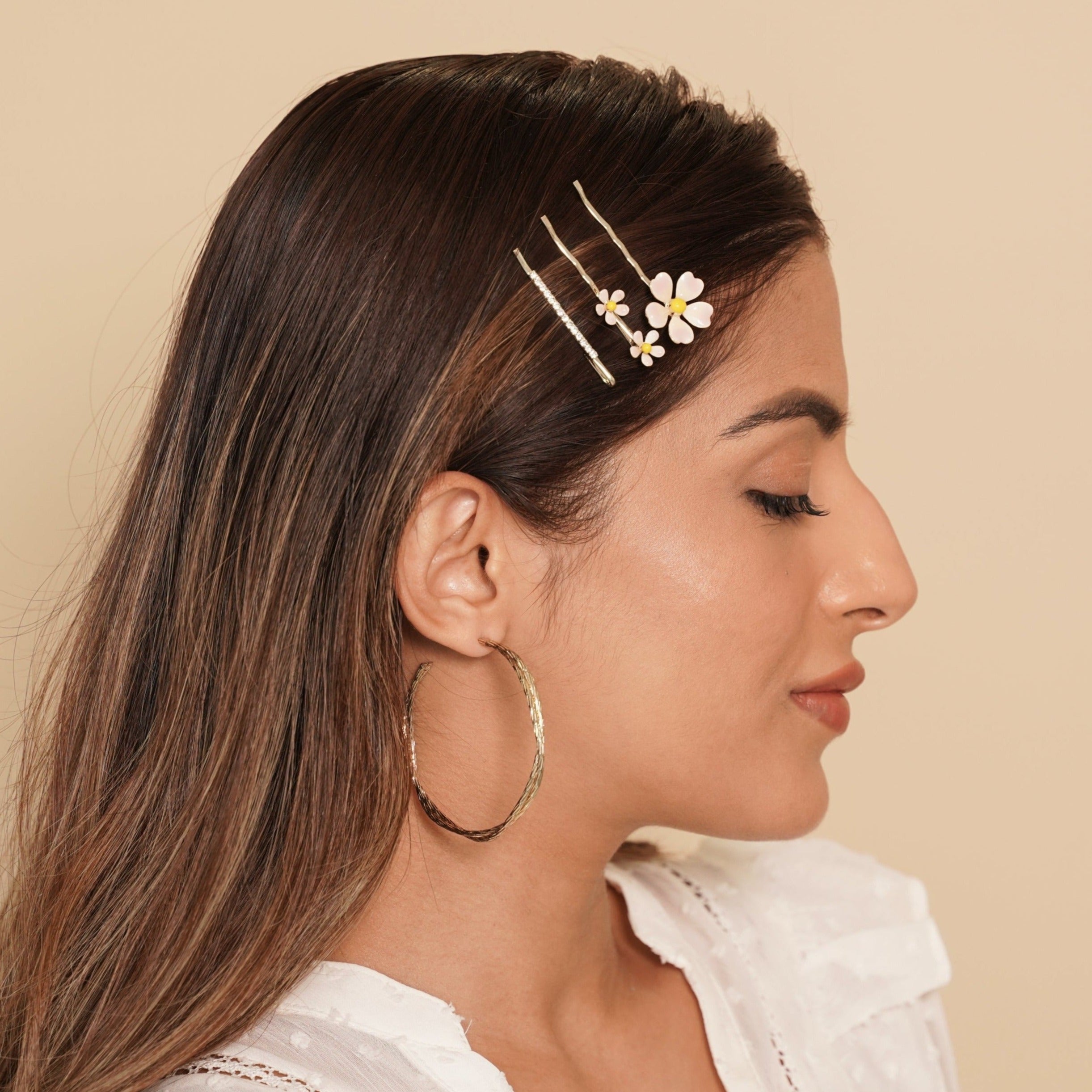 Bella Crimson Hair Pin (Set of 3)