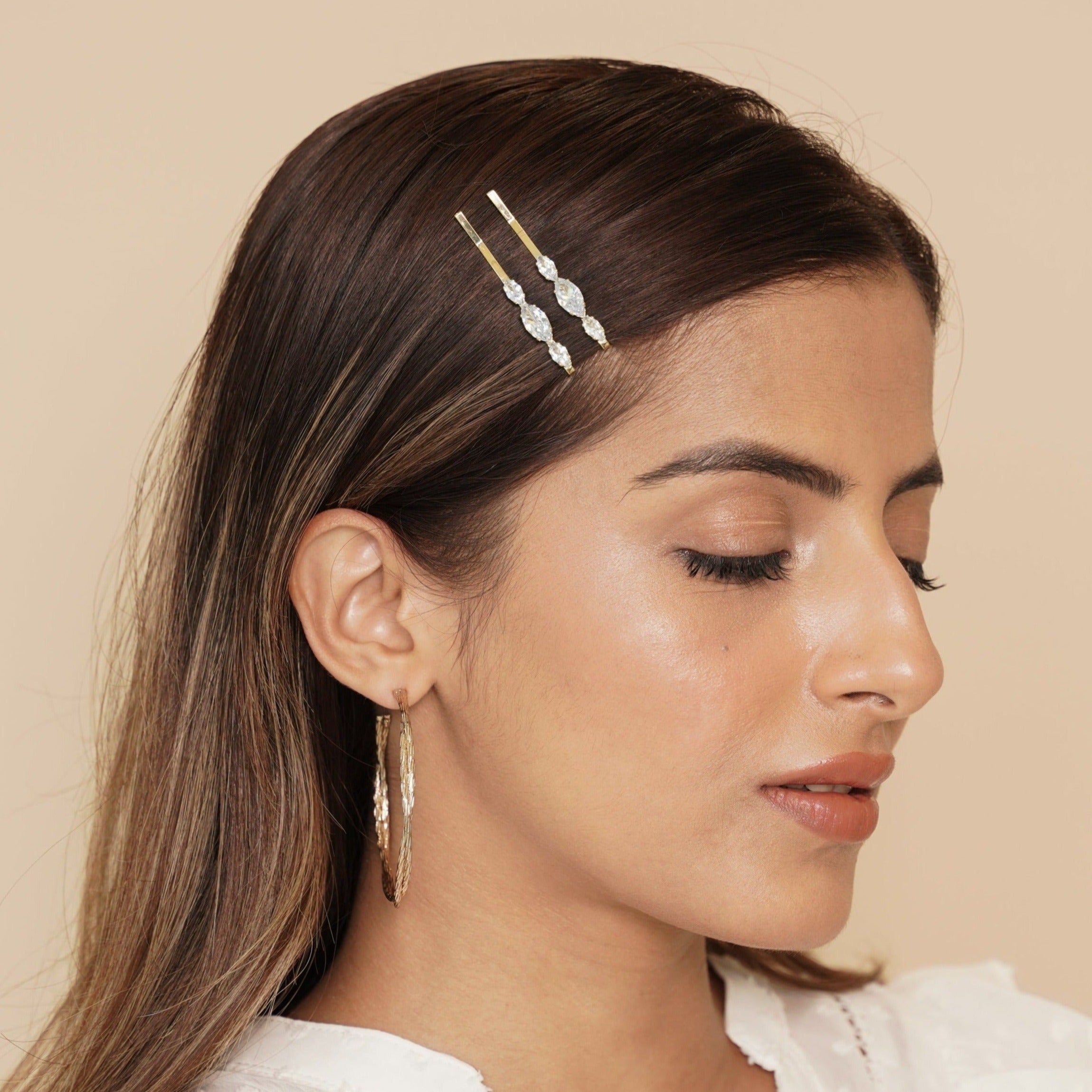 Cordelia Stellar Stone Hair Pin (Set of 2)