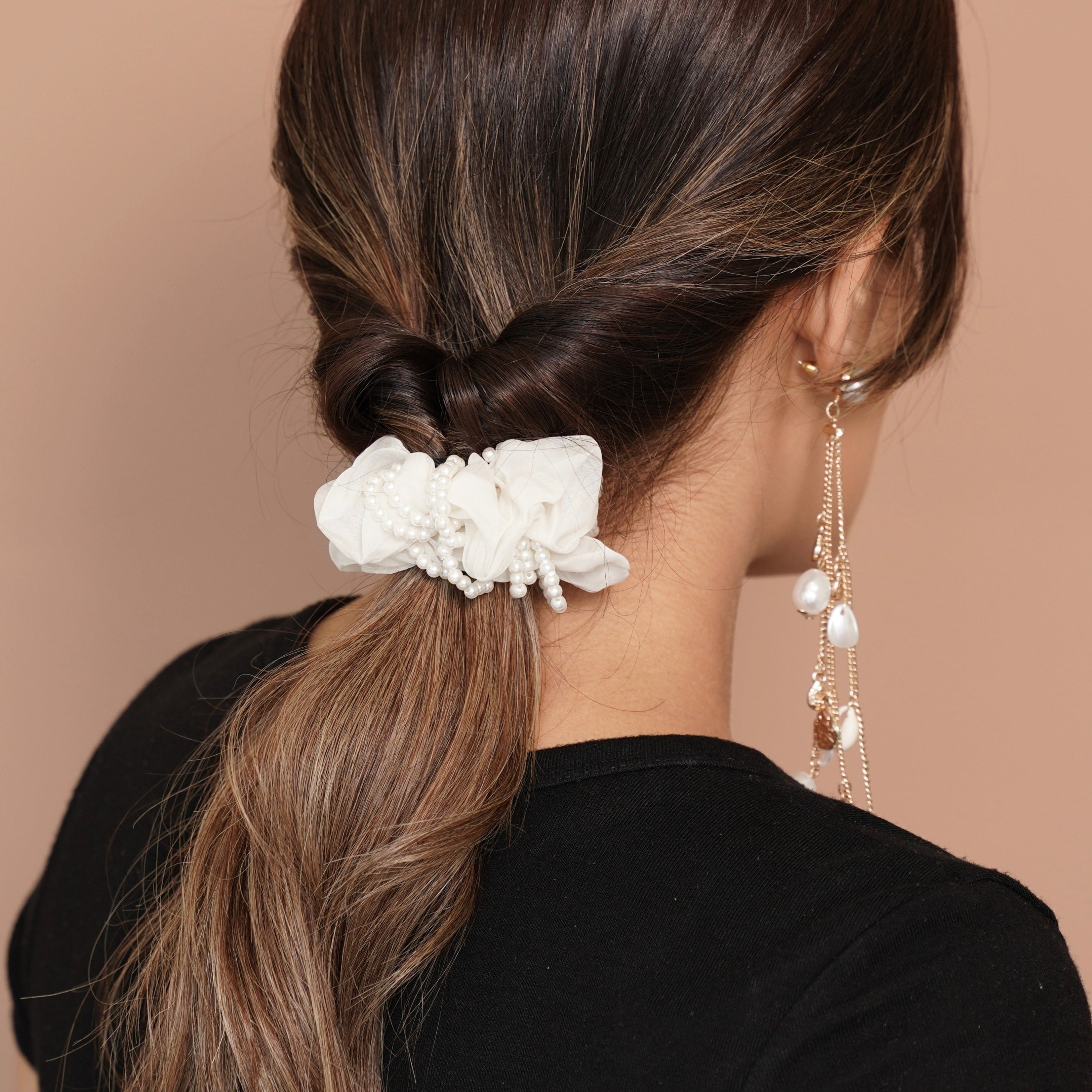 Paige Pearl Stringed Scrunchie