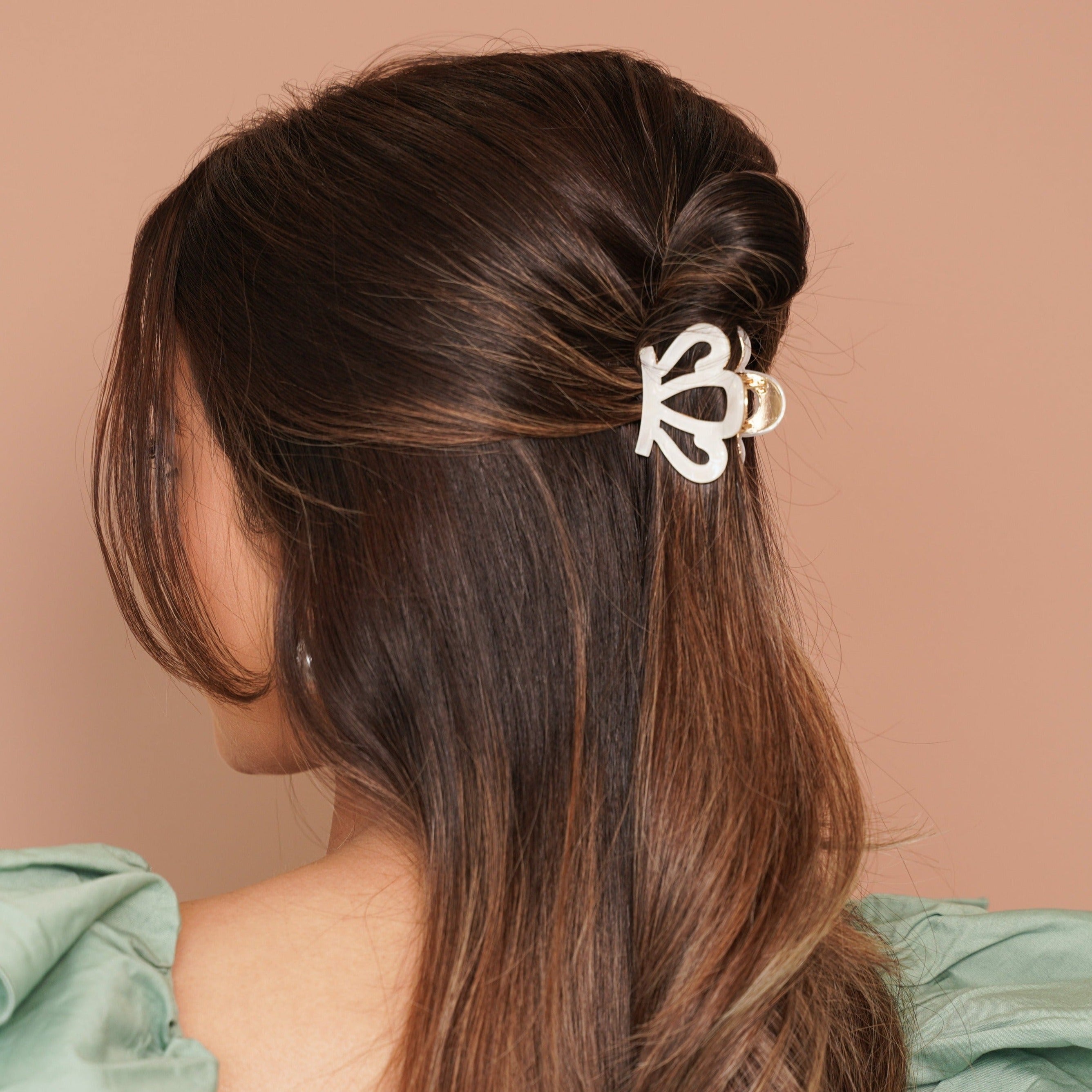 Jasmine Crown Claw Clip ( Mini )