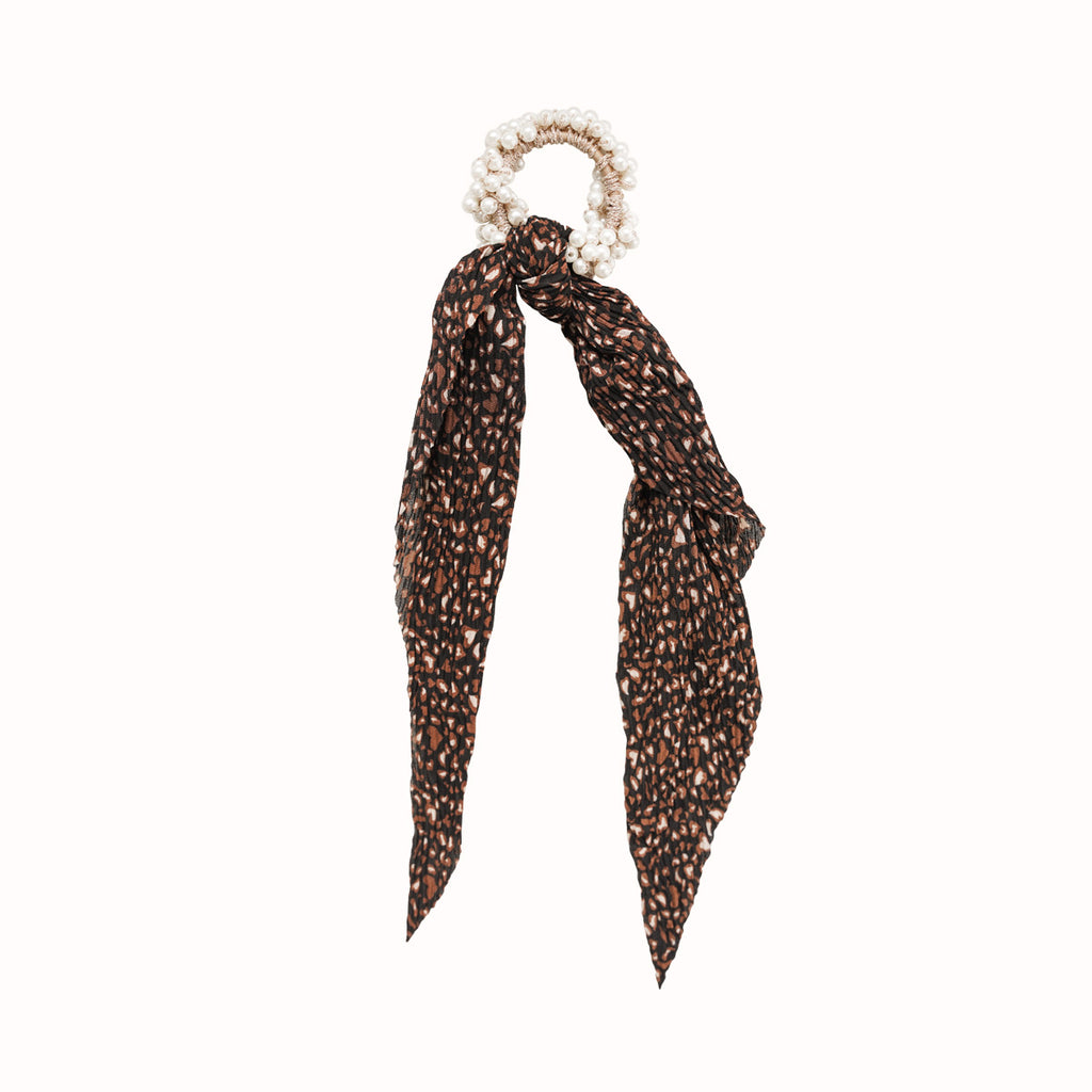 Pearl Studded Scarf Hair Tie