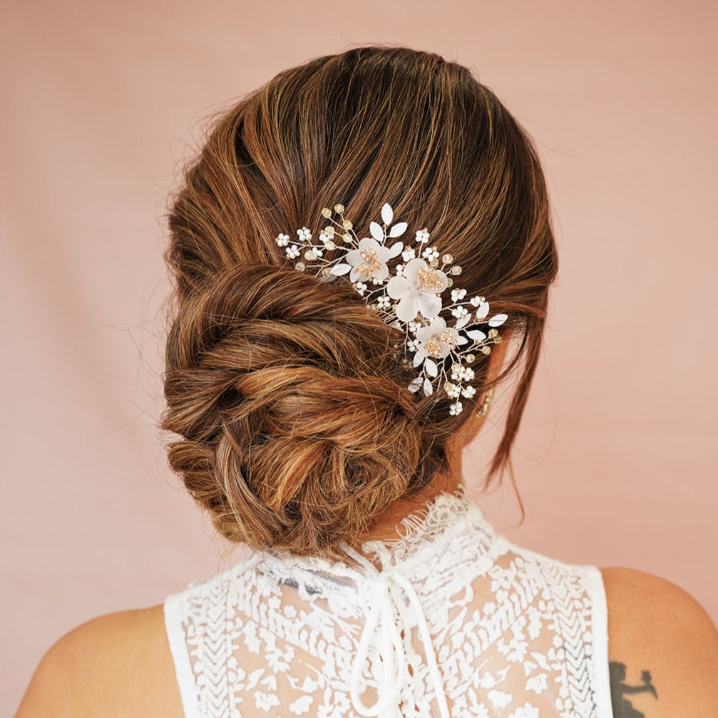 Lush Floral Hair Combknotmepretty