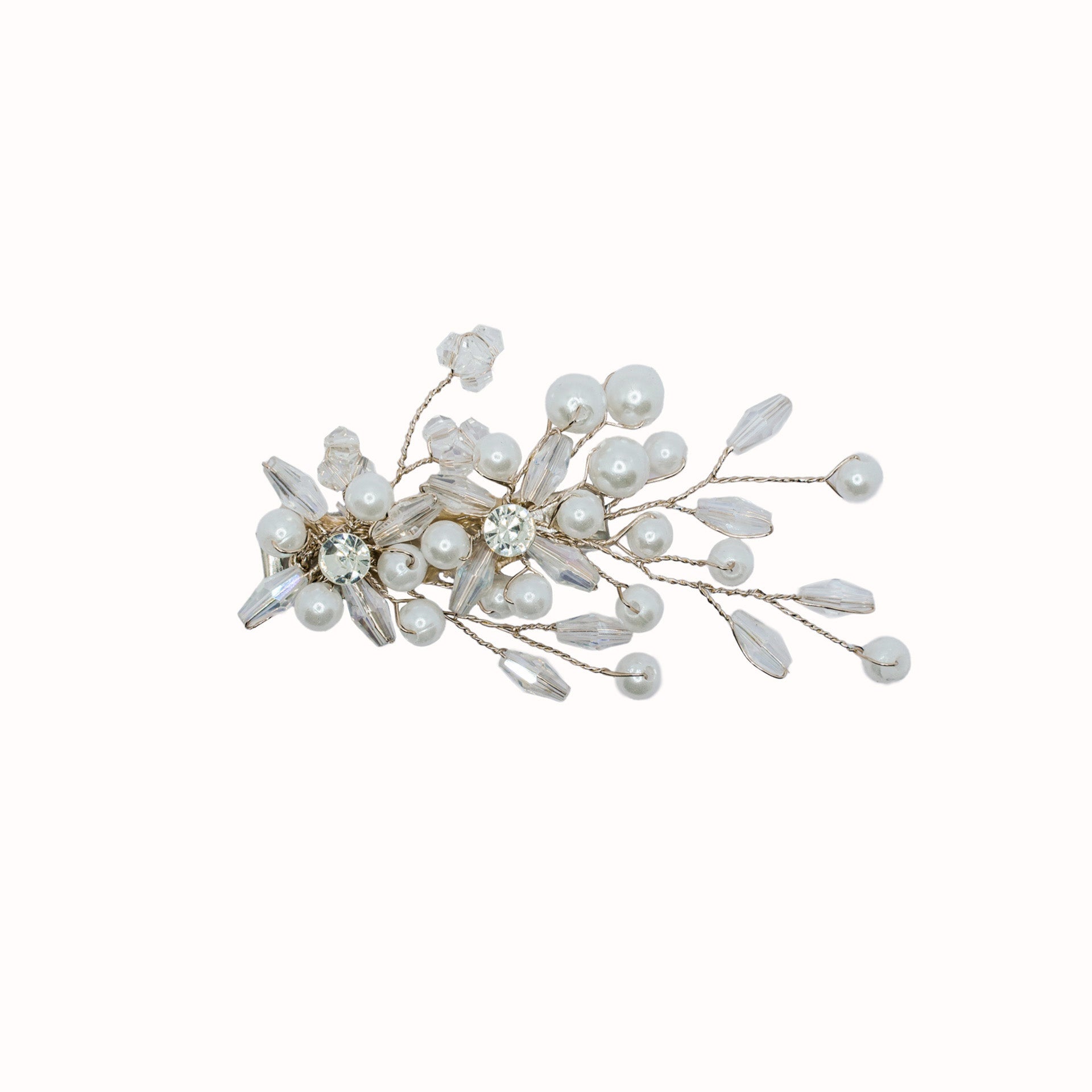 Pearl & Diamond Floral Bouquet Hair Clip - Pack of 2knotmepretty