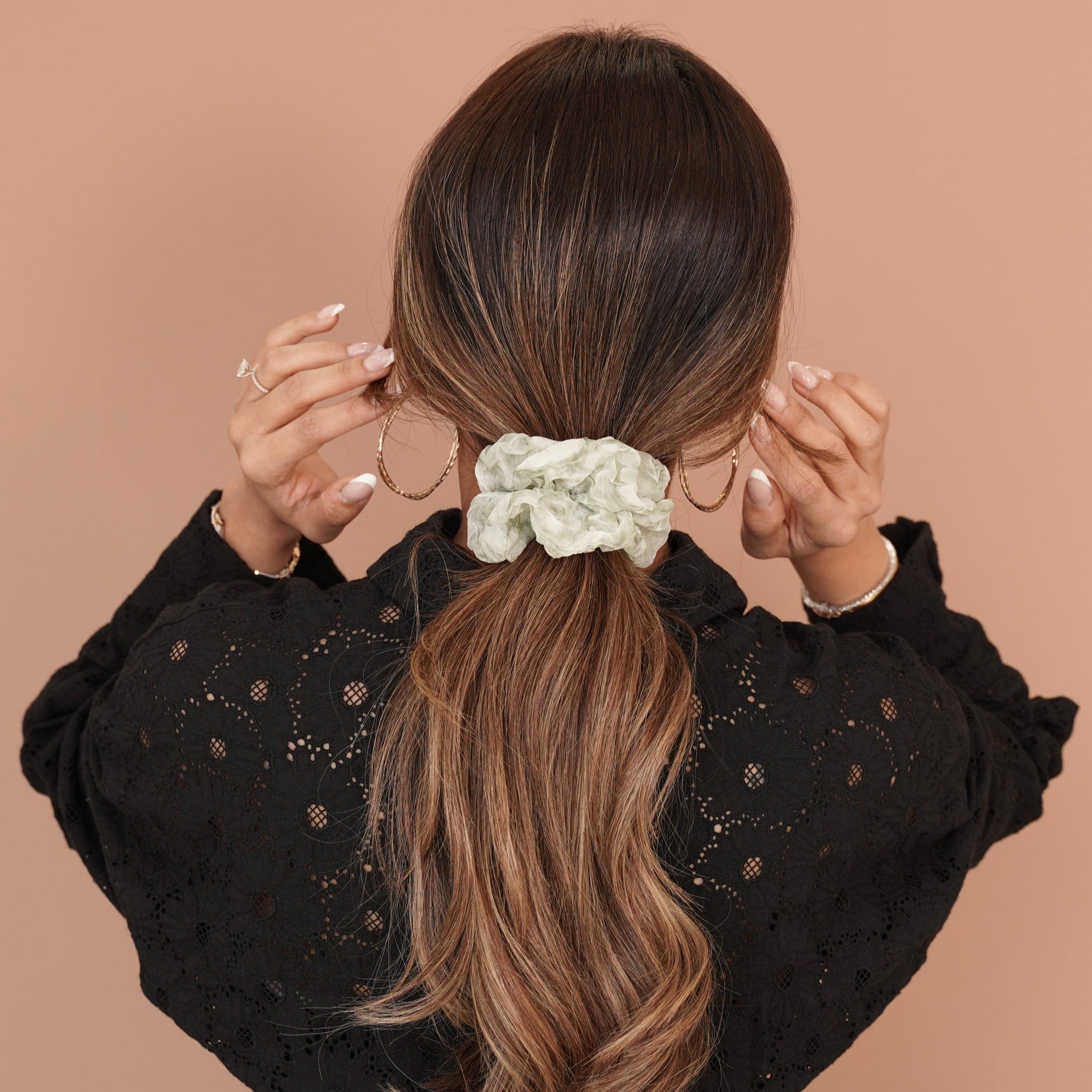 Textured Chiffon Scrunchie